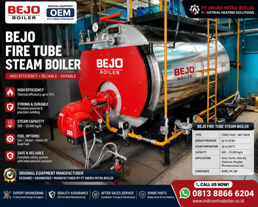 bejo fire tube steam boiler andal Efisiensi energi
