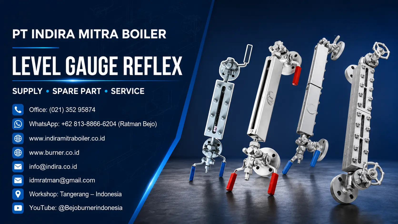 Industrial Reflex Level Gauge untuk boiler dan tangki industri
