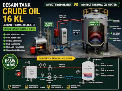 Crude Oil Tank Heating System 16 KL Direct Fired vs Thermal Oil Heater