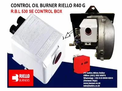 Modul Control Oil Burner Riello 40 G, RBL 530 SE, Control Box Riello 40 G, Control Box RBL 530 SE, Ready stock di pt Indira Mitra boiler